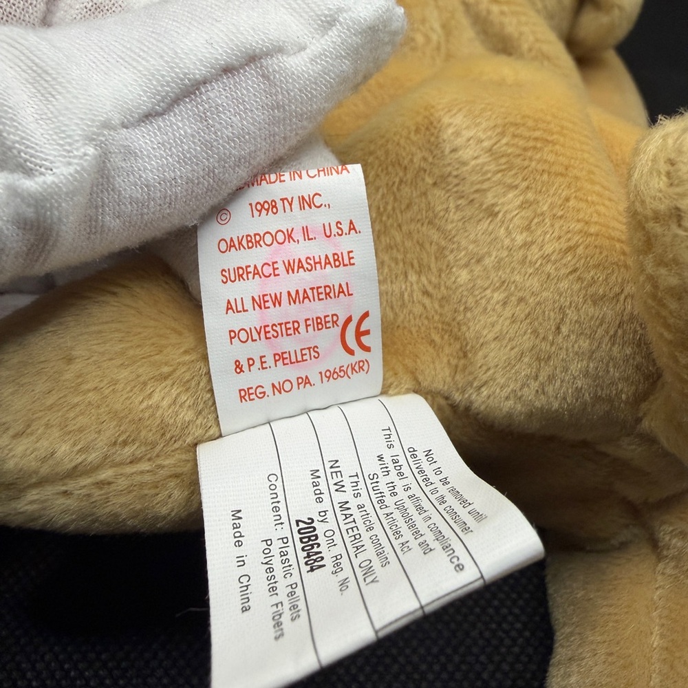 Ty Beanie Baby Fetch Dog 1997 Vintage Plush w/ Tag - Picture 5 of 9